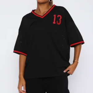 Moves To Make Oversized Sports Tee Black